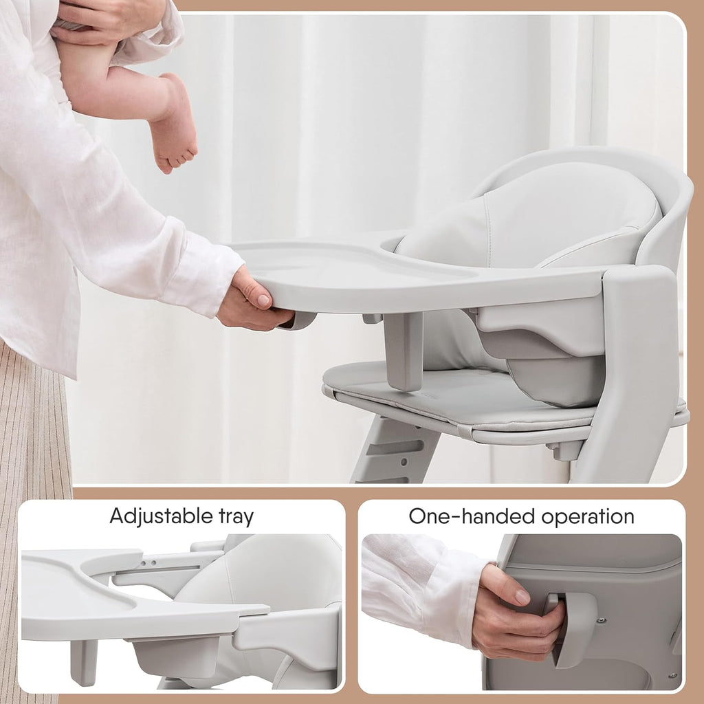 Obee Odee Full-Body Washable Baby High Chair with Soft Cushion, Adjustable for 6 Months to 220 Lb - Multifunctional and Convertible High Chairs for Babies and Toddlers -Portable and Easy Operation