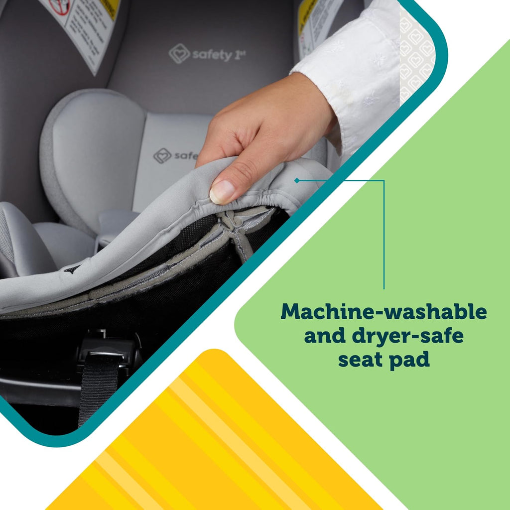 Safety 1st® onBoard™ Slide DLX Infant Car Seat w/SafetySlide™ Base, Easy-Install Rigid Latch, Lightweight Rear-Facing Seat, Newborn Carrier, Extra-Large Canopy, Travel System Ready, Dusty Green
