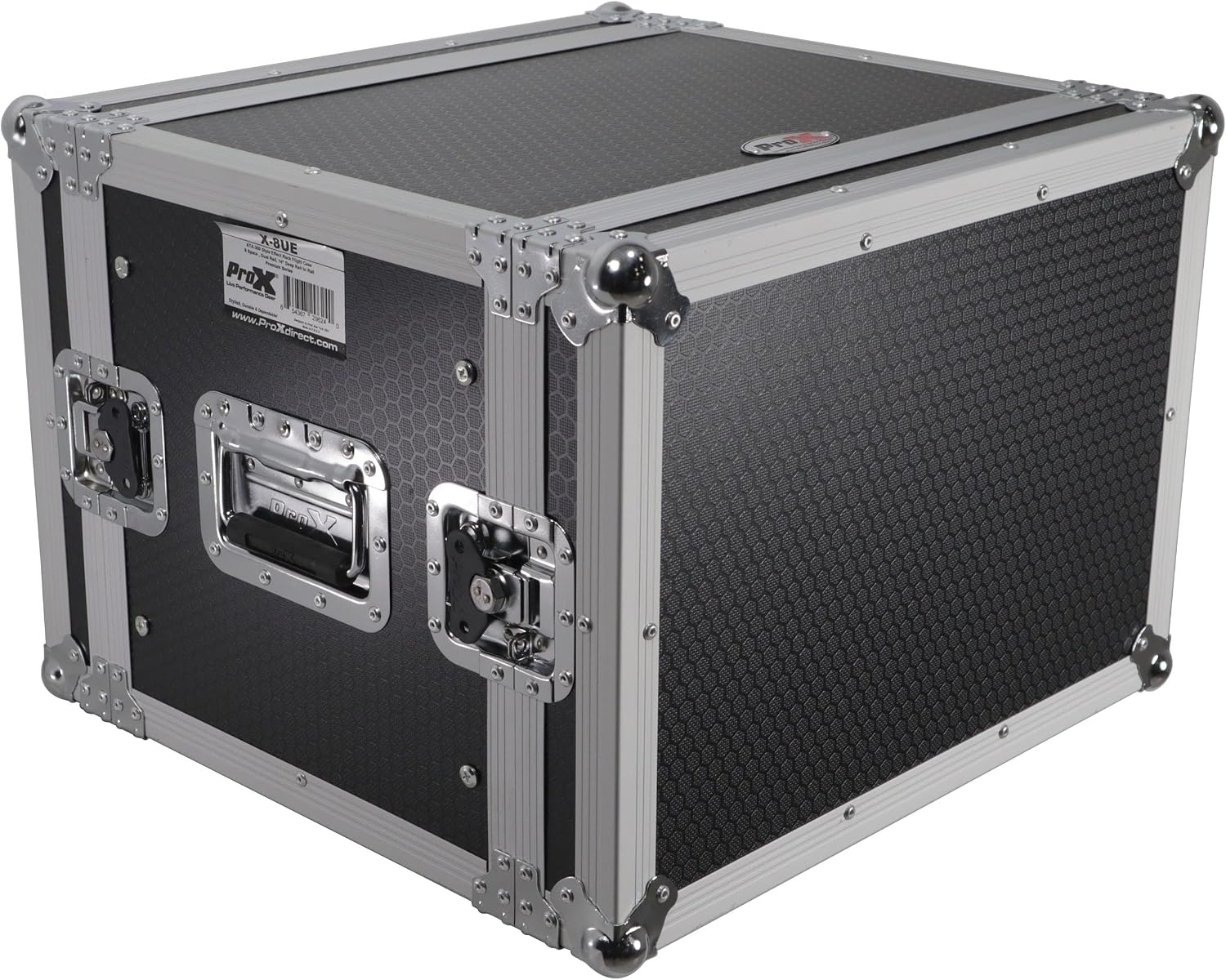 ProX X-8UE 8U Deluxe Effects Rack Case 14 In Deep Rail to Rail