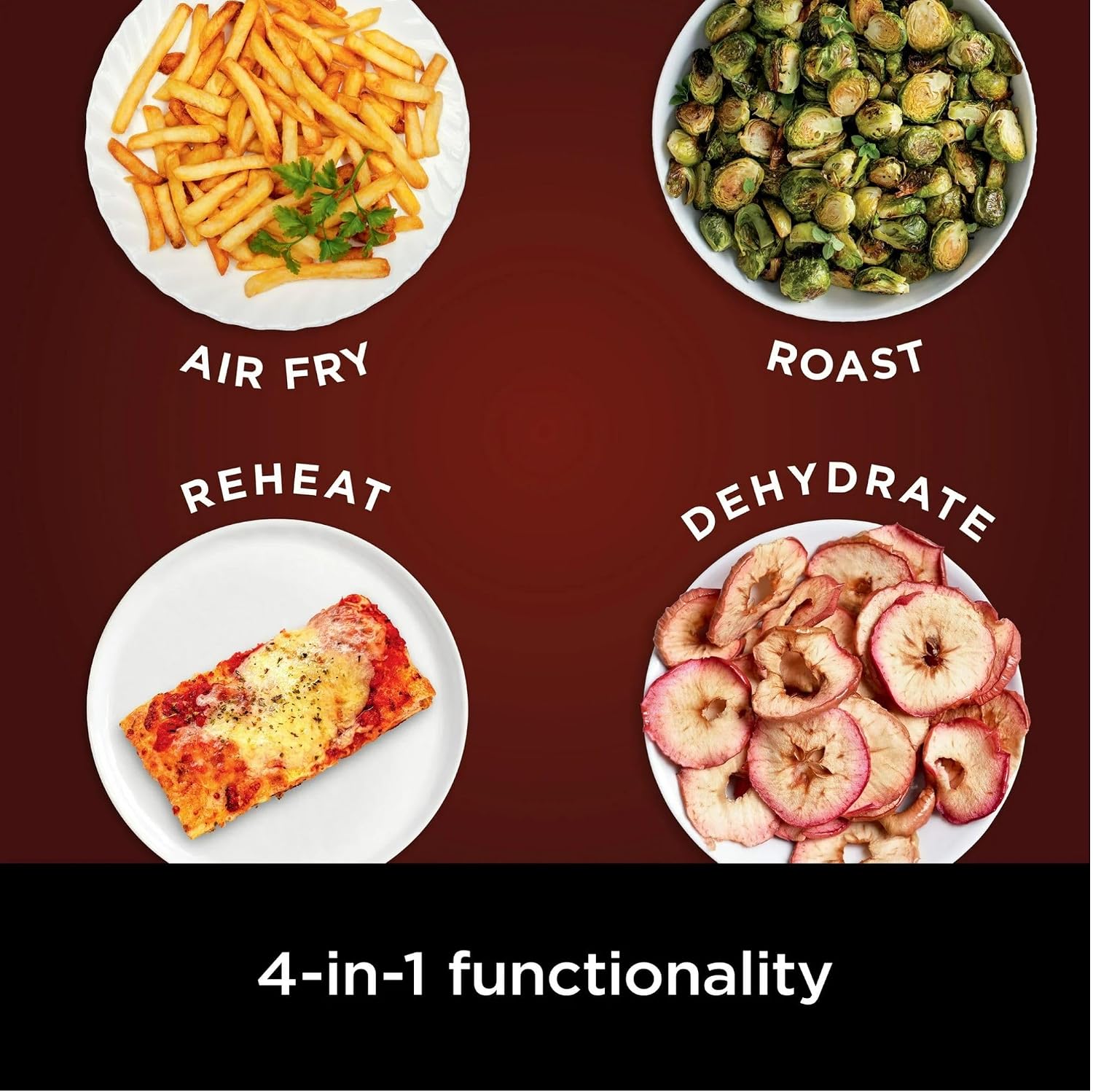 Pro XL Air Fryer, 6.5 Quart Family Size for Quick Meals, 4-in-1 Functions: Air Fry, Roast, Bake, Reheat, with Nonstick Dishwasher-Safe Basket (Black)