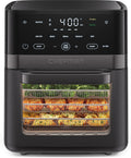 Chefman Air Fryer 6-in-1, XL 14-Quart Multifunctional Airfryer with Touchscreen Controls, Rotisserie, Food Dehydrator, Convection Oven, Bake, Broil, and Reheat Functions, Windowed Door – Black