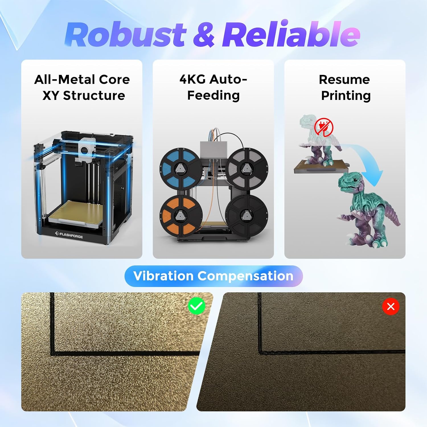 Flashforge AD5X 3D Printer with Extra 1KG HS PLA Light Brown Filament
