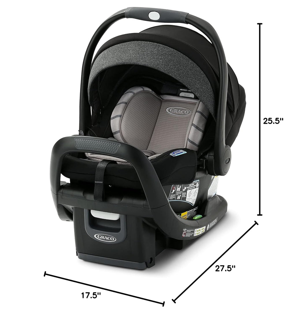 Graco® SnugRide SnugFit DLX Infant Car Seat, Baby Car Seat with Anti Rebound Bar for Extra Safety, SnugLock Easy Install Carseat, Baby Registry Must Have, Gift for New Parents, Maison