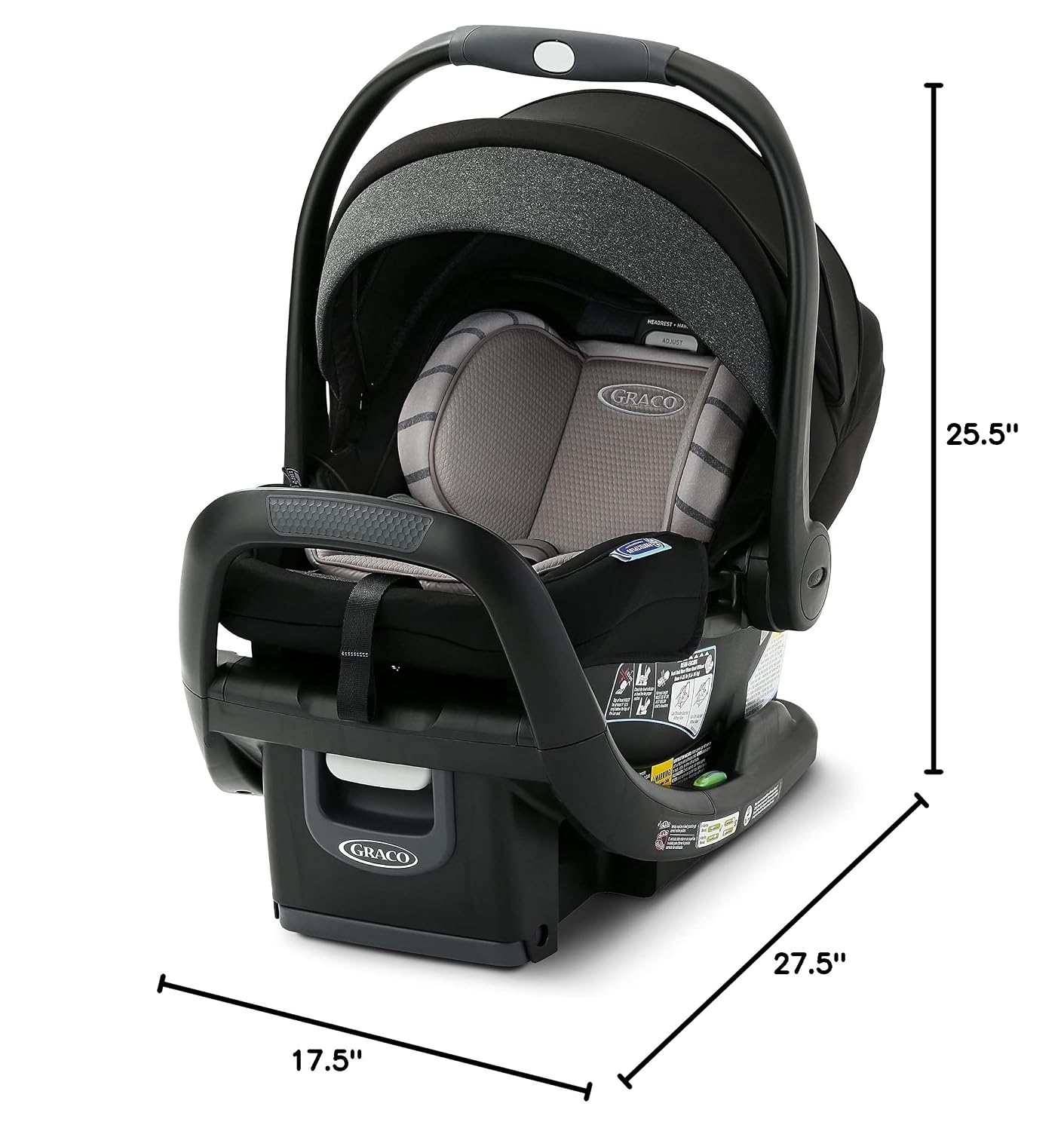 Graco® SnugRide SnugFit DLX Infant Car Seat, Baby Car Seat with Anti Rebound Bar for Extra Safety, SnugLock Easy Install Carseat, Baby Registry Must Have, Gift for New Parents, Maison