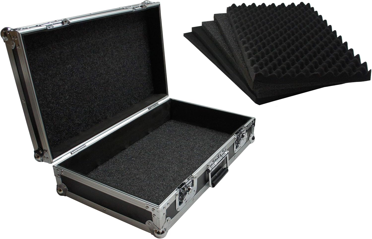 Harmony Audio HCLUC Flight 22' x 13' x 5-3/8' Pick & Pluck Foam Utility Locking Case