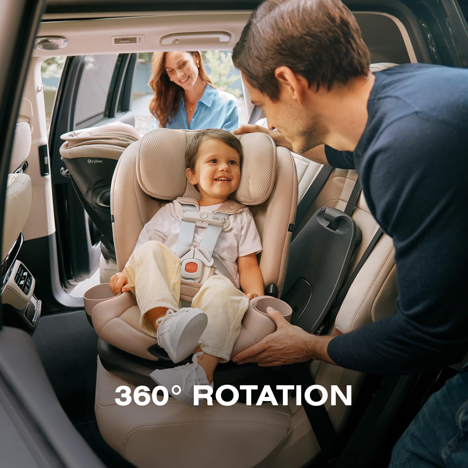 Callisto G 360 Rotating All-in-One Convertible Car Seat - Almond Beige