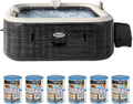 Intex PureSpa Plus Greystone Inflatable Square Outdoor Hot Tub Spa, 94 x 28 Bundled with Type S1 Easy Set Spa Filter Replacement Cartridge, (12 Pack)