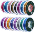 PLA 3D Printer Filament Bundle, Silk PLA Filament Dimensional Accuracy +/- 0.02 mm, 16 x 1 kg Spool(48lbs), 1.75 mm,Multiple tri-Colors.
