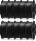 ANYCUBIC PLA Plus (PLA+), 3D Printer Filament 1.75mm Bundle, High Toughness, Dimensional Accuracy +/- 0.02mm, Print with Most FDM 3D Printers, 10 Pack 1KG Reusable Spool Black