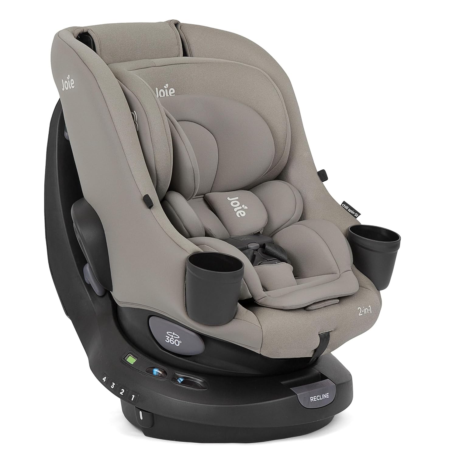Chili Spin SI Rotating 2-in-1 Convertible Car Seat, Rear and Forward-Facing, No-Rethread Harness, Tested for Safety Standards (Dove)