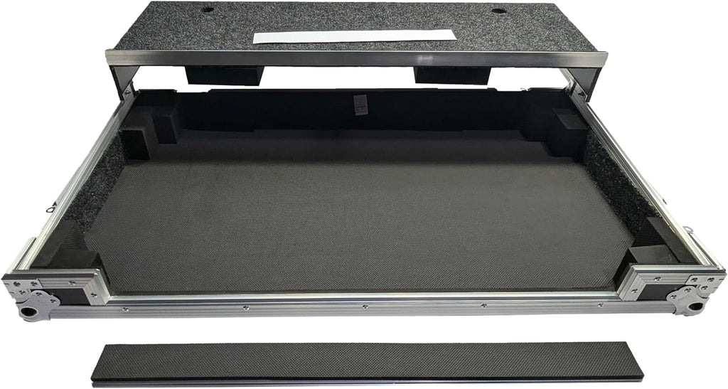 Harmony Audio Cases HCDJOPUSQUADWLT DJ Flight Case Compatible with Pioneer OPUS-QUAD Includes Laptop Shelf, Wheels and Velcro Sticker Strip to Secure Laptop - Black