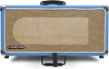 Sound Town Vintage 4U Amp Rack Case, 12.5' Depth with Rubber Feet, Dust Cover, Kickstand, Beau Blue (STVRC-4BL)