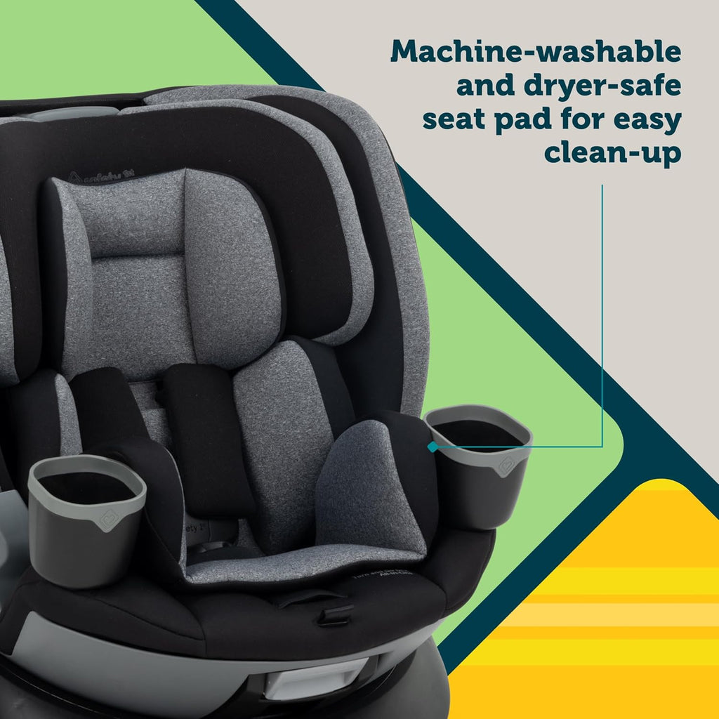 Safety 1st Turn and Go 360 DLX Rotating All-in-One Convertible Car Seat, Sand Bucket