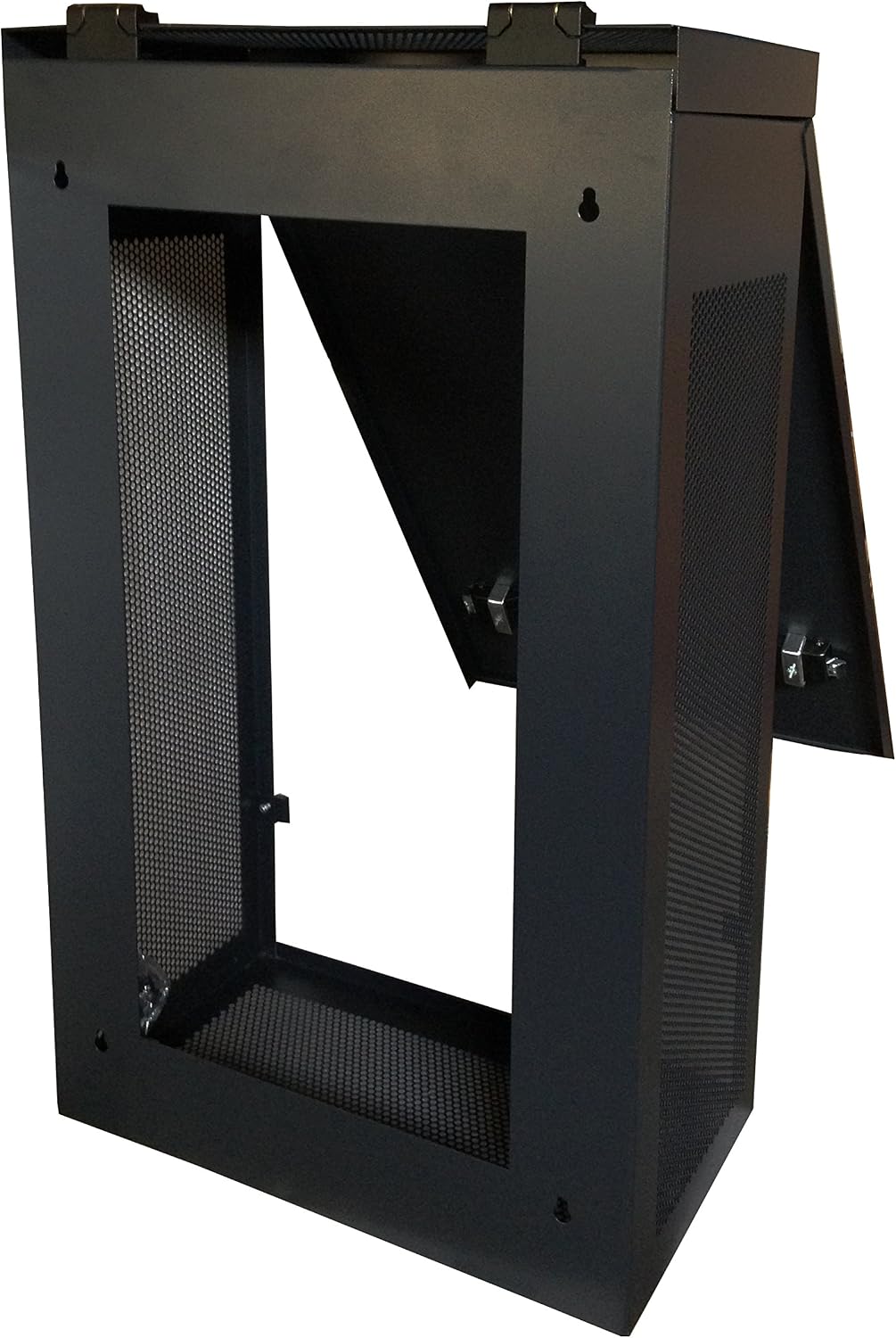 6U Vertical Wall Mount Server Rack Cabinet, 19 Inch Network Enclosure, 35' Full-Length Capacity, Mesh Door, Space-Saving Rack for Switches, Routers, Patch Panels