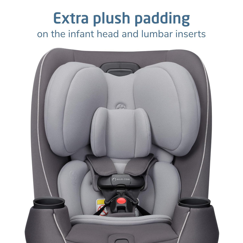 Maxi-Cosi Pria Max 3-in-1 Convertible Car Seat, Infant to Toddler Car Seat, ClipQuick Magnetic Chest Clip, Quick-Install Latch, Machine-Washable Cover, 5-100 lbs, Escargot