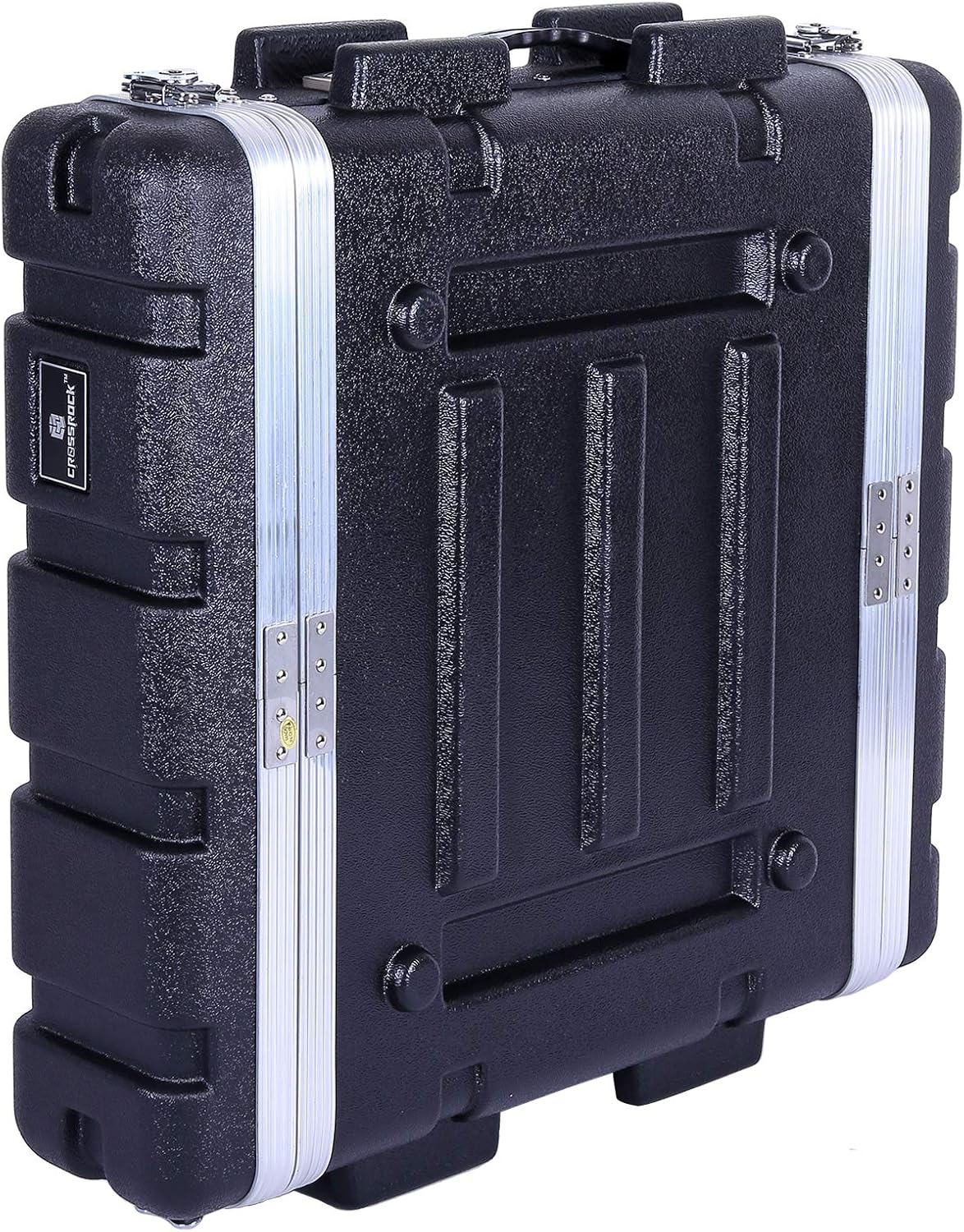 Crossrock Stackable 2U Rack Case, Standard 19.25' Depth, Polyethylene Hard-shell Construction with Heavy Duty Hardware-Black(CRA9602U)