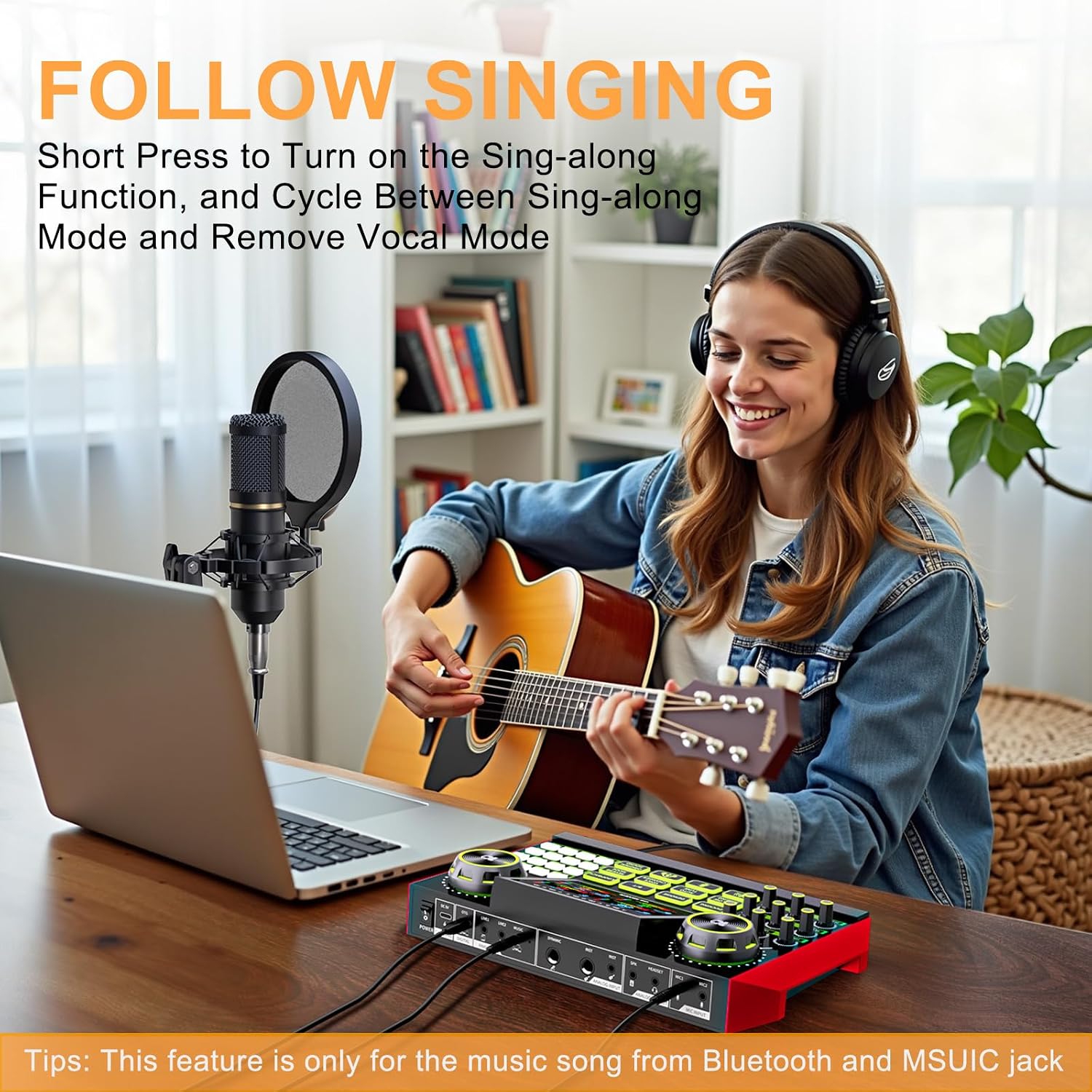 podcast equipment bundle, Live Sound Card with Audio Interface, All-in-One Audio Mixer with Voice Changer, Condenser Microphone for Live Streaming, Singing, Gaming, and Content Creation.