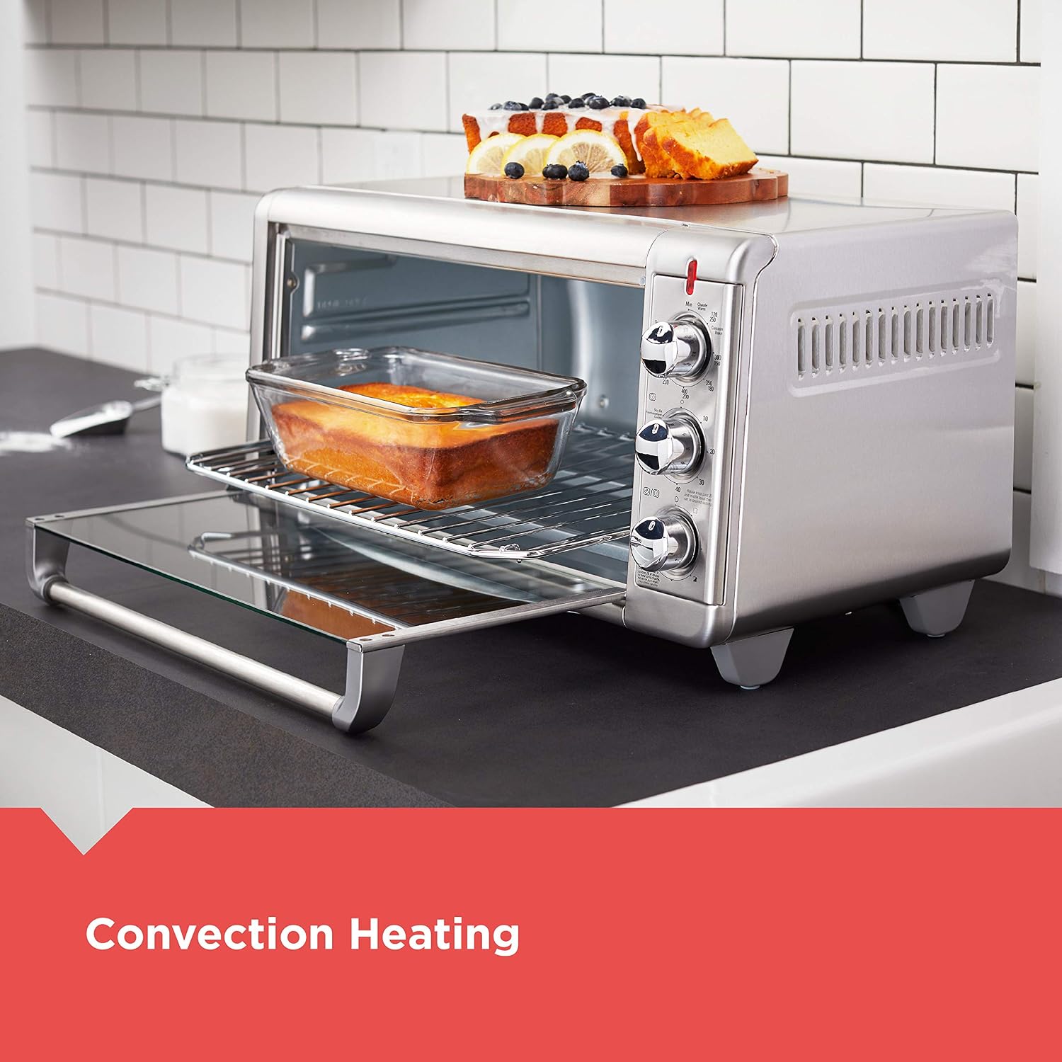 BLACK+DECKER Crisp 'N Bake Air Fry Countertop Convection Toaster Oven, XL Capacity, 8-Slice, 5-in-1, Fits 9' x 13' pan,12' Pizza, 60-Min Timer, Bake, Broil, Air Fry, Toast, Keep Warm, Stainless Steel