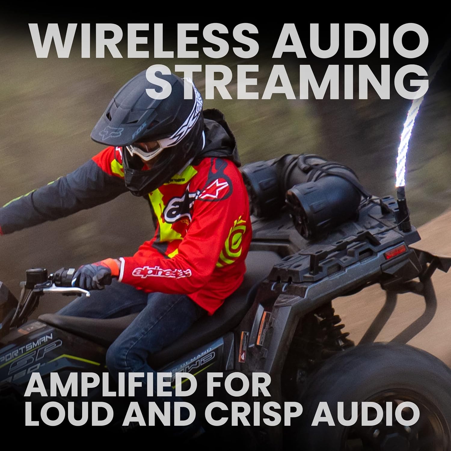 BOSS Audio Systems ATV65BRGB ATV Sound System - 6.5 Inch Speakers, Tweeters, IPX5 Weatherproof, Bluetooth, Built-in Amp, Multi-Color Illumination