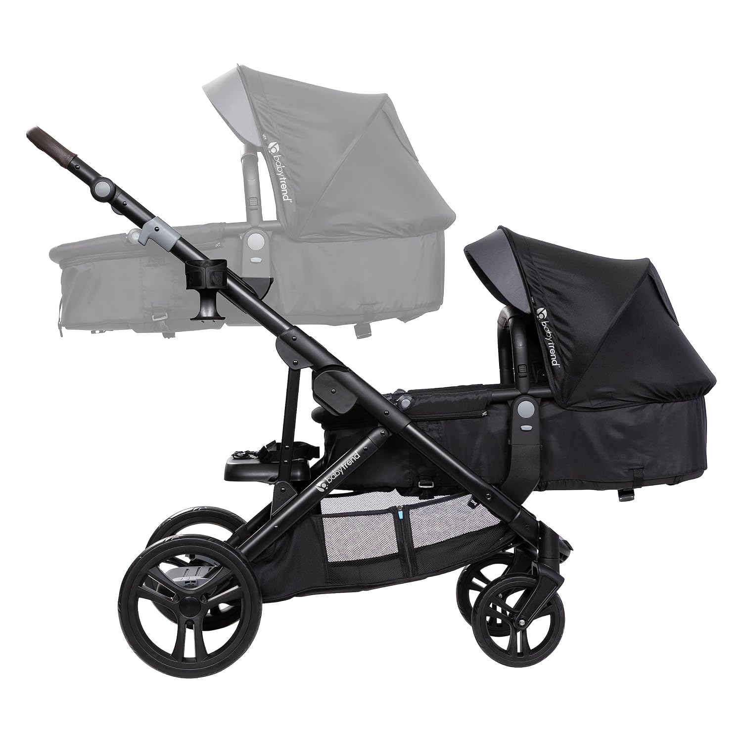 Baby Trend Morph Single to Double Stroller Second Seat, Dash Black