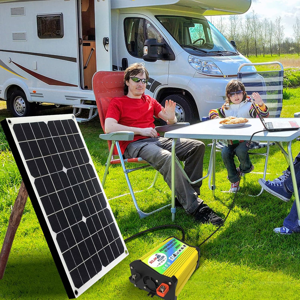 NOLLAM Solar System, 3000W Solar Panel Controller and Inverter, Home Solar System Kit, Solar Panel Kit for Mounting Brackets, Fast Charge Complete Solar Panel Kit for RV