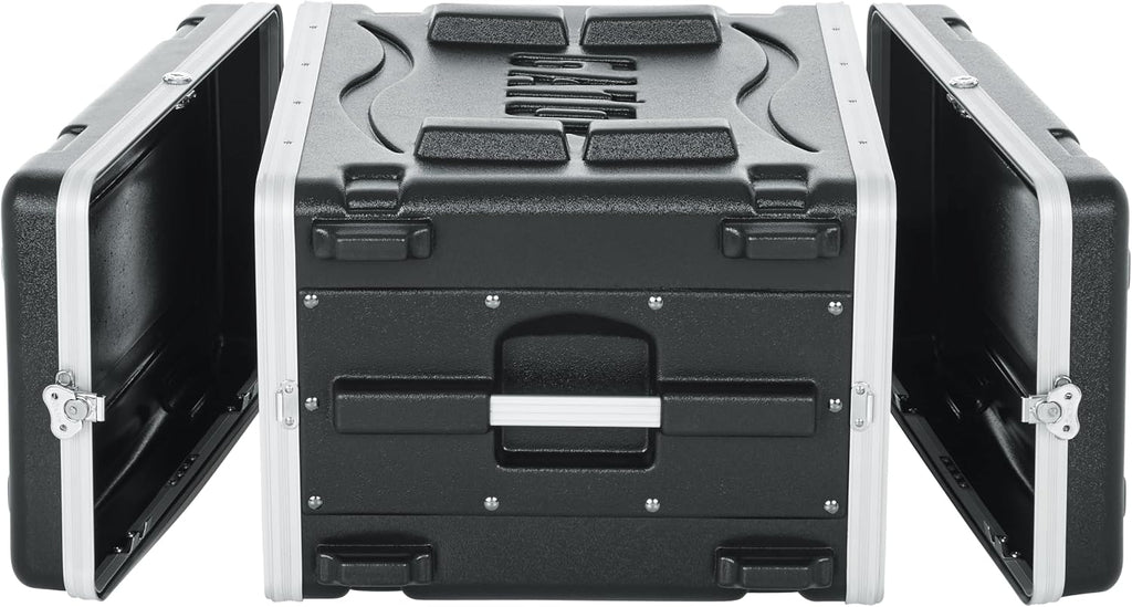 Gator Cases Lightweight Molded 6U Rack Case with Heavy Duty Latches, Standard 19.25' Depth (GR-6L)