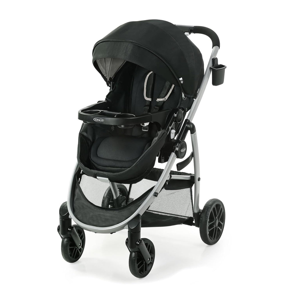 Graco® Modes Pramette Stroller, 3-in-1 Baby Stroller, 3 Modes from Infant Car Seat Carrier, Infant Pramette, to Toddler Stroller, Reversible Seat, One Hand Fold, Extra Storage, Child Tray, Pierce