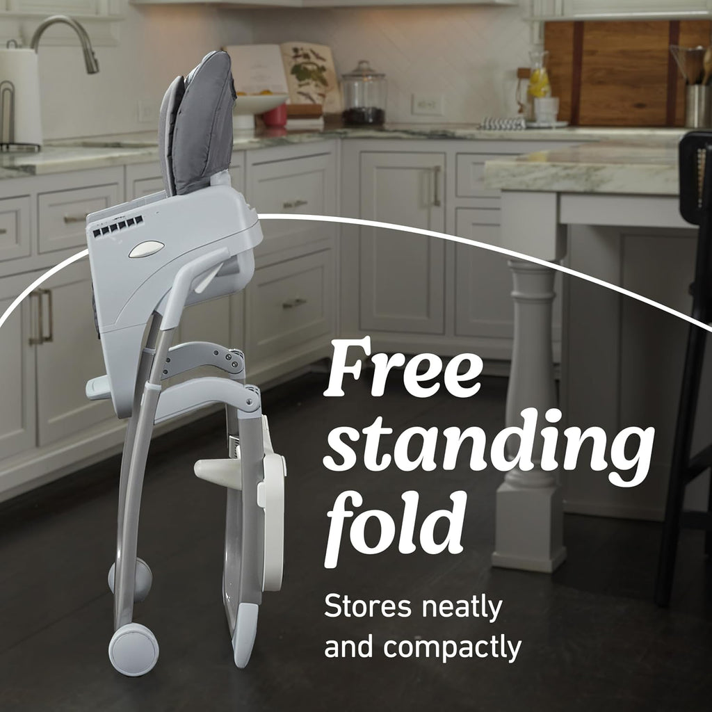 Graco® DuoDiner DLX Highchair, 6 Stages of Use, Infant to Baby High Chair, Infant to Toddler Booster Seat, Youth Stool, 5 Adjustable Height Positions, Splatter Art