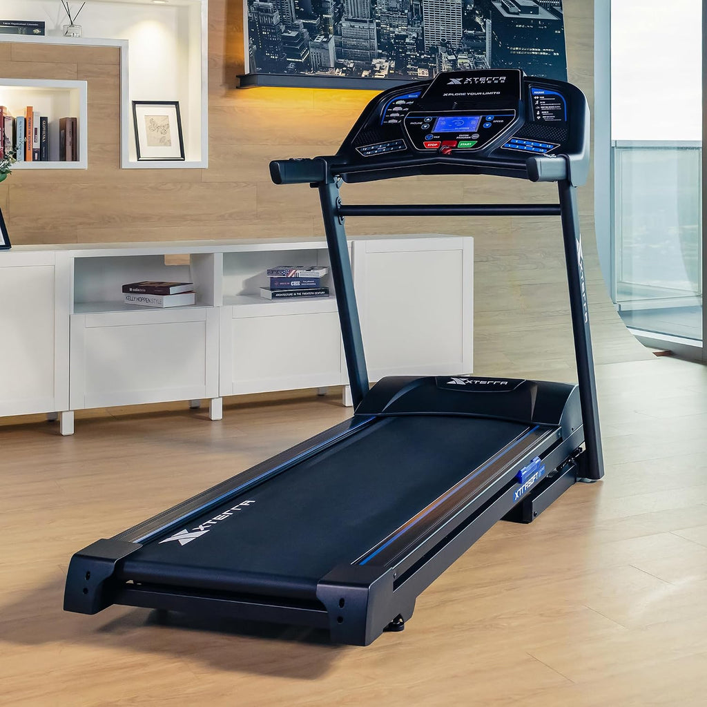 Xterra Fitness Sport Series Premium Folding Smart Treadmill, Handlebar Speed and Incline Controls, Large XTRASoft Cushioned Running Deck, Built-in FTMS-Enabled Bluetooth with XF Connect Fitness App