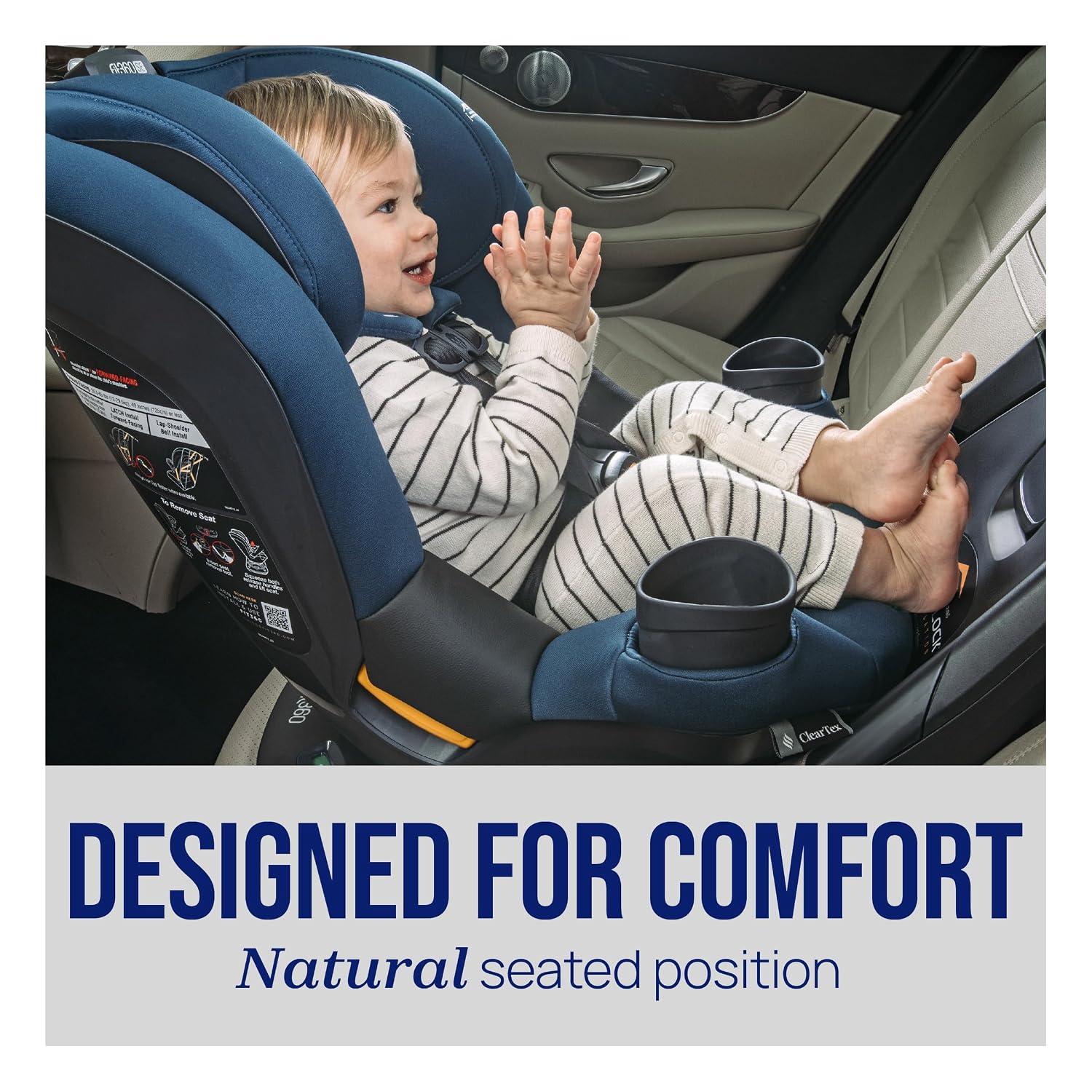 Chicco Fit360® SE ClearTex® Rotating Convertible Toddler Car Seat with 360 Degree Rotation for Rear-Facing and Forward-Facing Usage (No Infant Insert Included) | Lupine/Purple