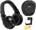 Pioneer DJ HDJ-X7 Professional Over-Ear DJ Headphones - Black Bundle with Case, Stand, and Austin Bazaar Polishing Cloth