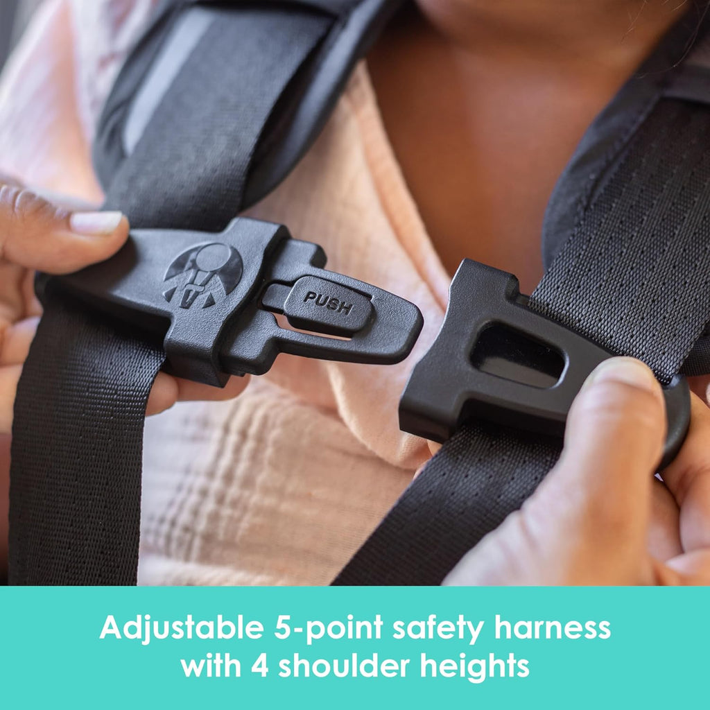 Baby Trend Hybrid SI 3-in-1 Combination Booster Seat, Dash Orchid – Side-Impact Protection, 3-Stage Growth Design, Adjustable Headrest, Cushioned Comfort