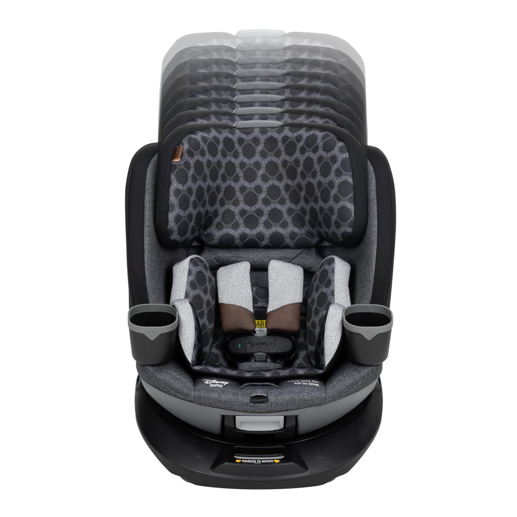 Disney Baby Turn and Go 360 Rotating All-in-One Convertible Car Seat, Vintage Mickey Mouse