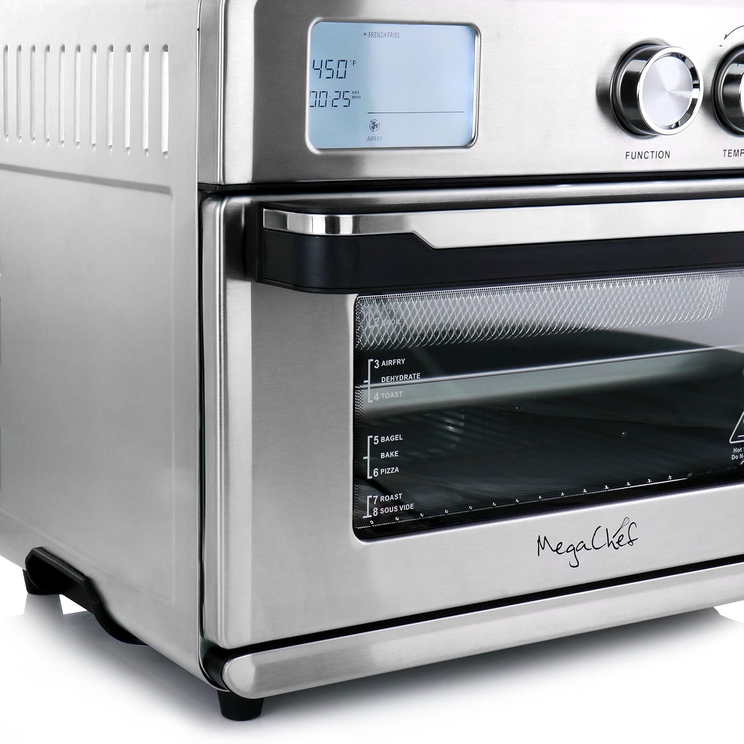 MegaChef Multifunction Air Fryer Toaster Oven with 21 Presets