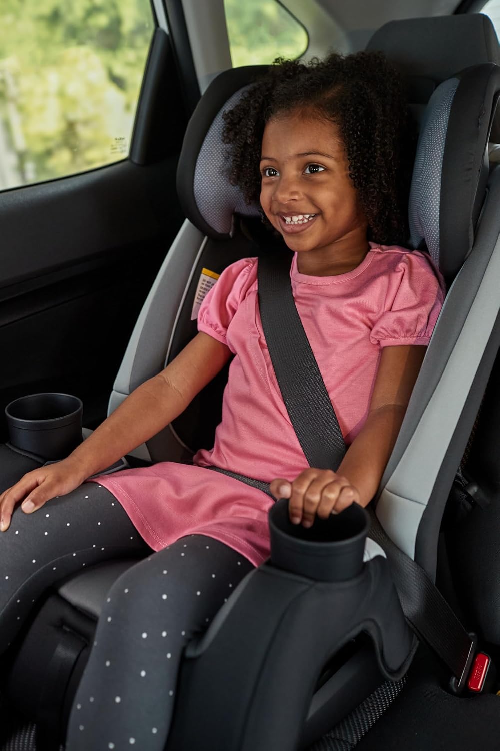 Safety 1st TriMate 3-in-1 Convertible Car Seat, Slim Fit, Infant to Big Kid Car Seat, Easy-Install Harness, Machine-Washable Cover, Dishwasher-Safe Cup Holders, 5-100 lbs, Sharkskin