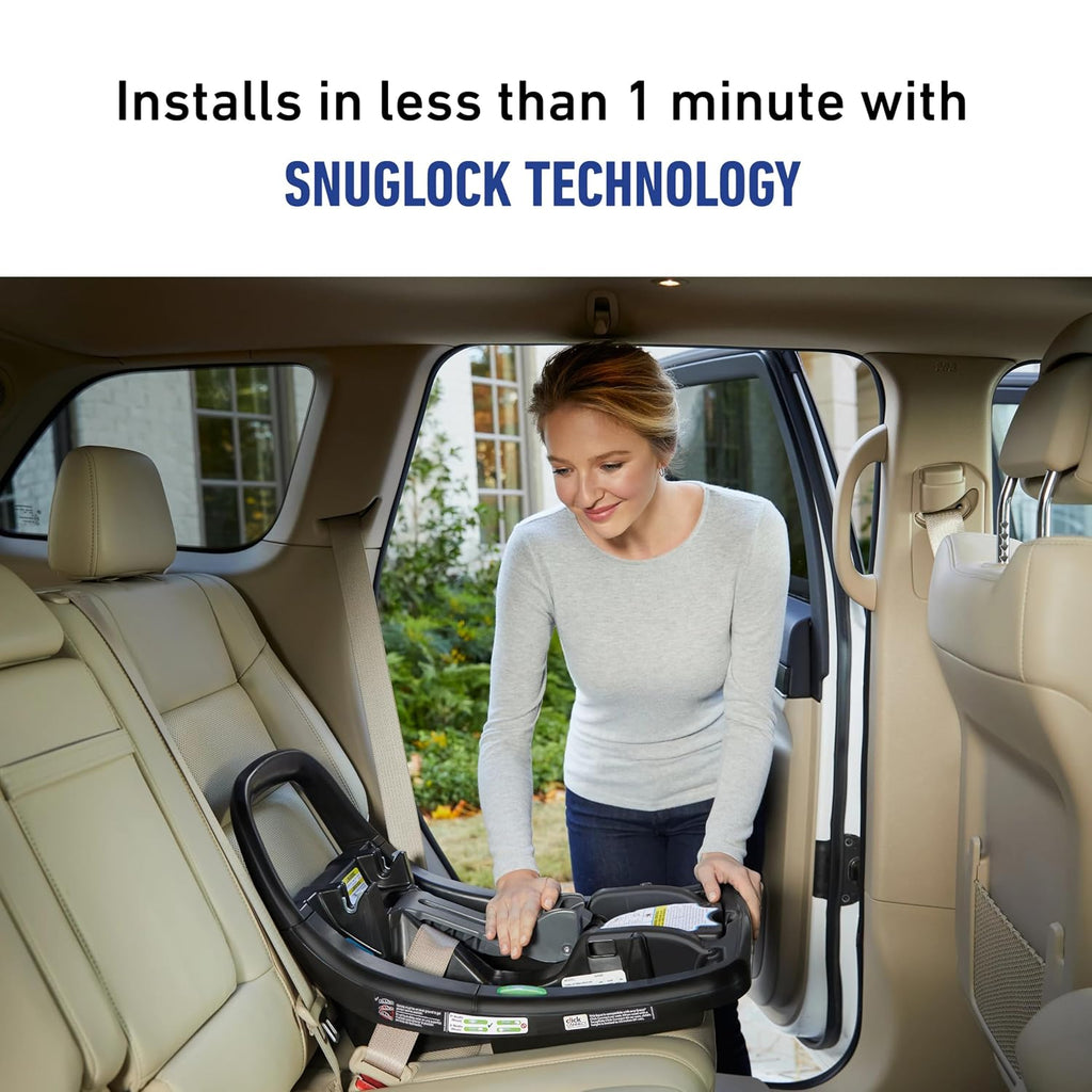Graco® SnugRide SnugFit LX Infant Car Seat, Baby Car Seat with Anti-Rebound Bar for Extra Safety, SnugLock Easy Install Carseat, 1-Hand Adjustable Handle, No-Rethread Harness, Baby Essentials, Pierce