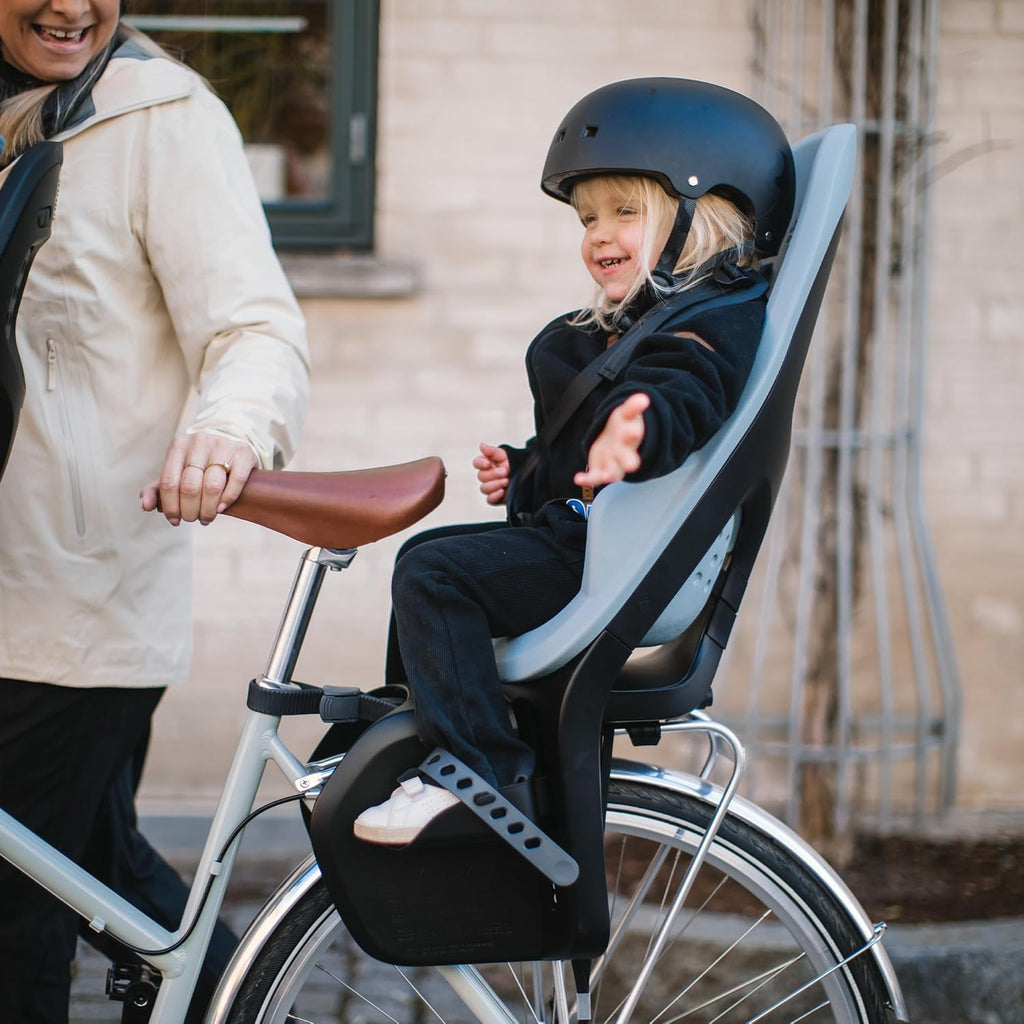 Thule Yepp 2 Mounted Child Bike seat, Adjustable footrests, 5-Point Harness and Easy to Mount Design