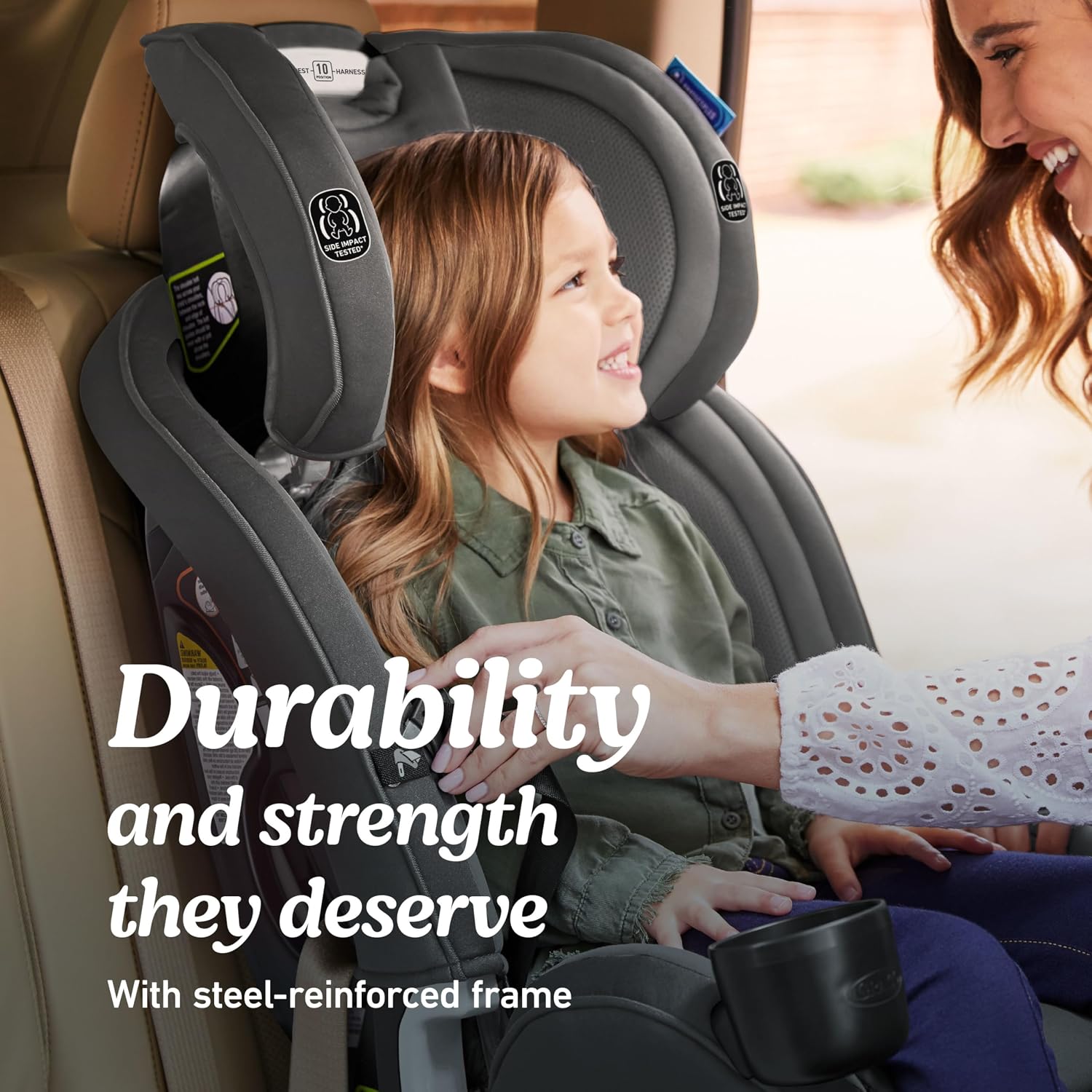 Graco SlimFit3 LX 3-in-1 Convertible Car Seat, Slim Car Seat Fits 3 Across, Rear Facing, Forward Facing, to Highback Booster Seat, Perfect for Baby Travel & Gift for New Parents, Kunningham