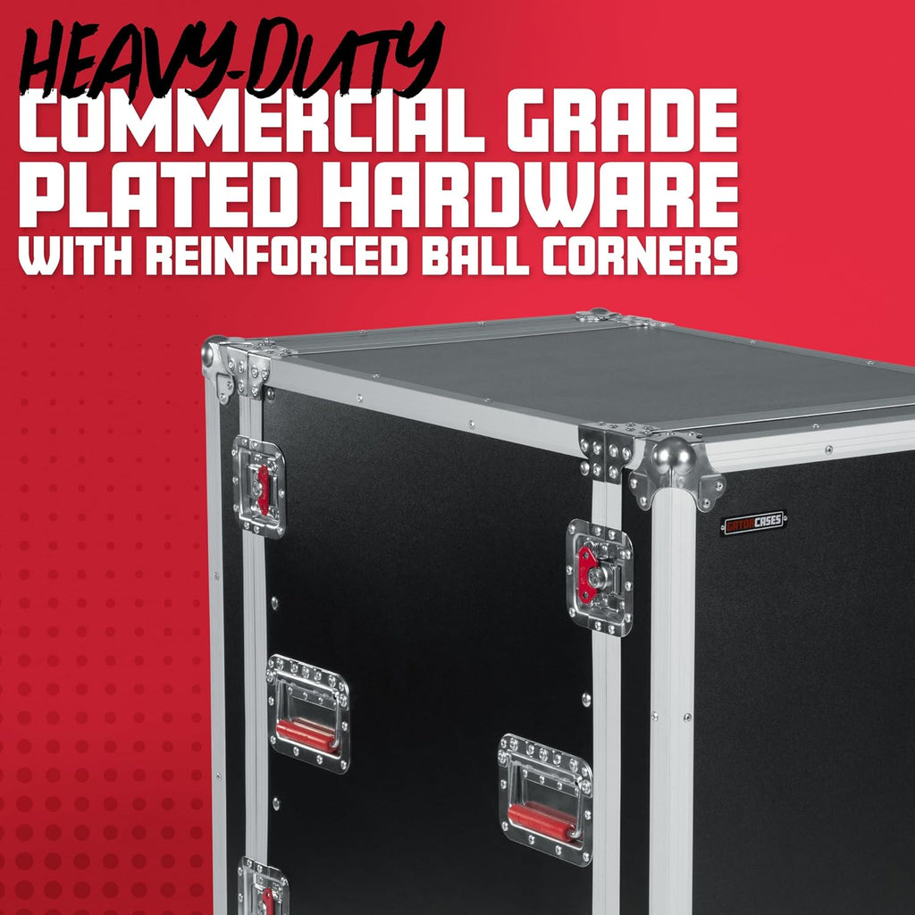 Gator Cases G-Tour Deep Audio Road Rack with Heavy-Duty Casters and Tour Grade Hardware; 24' Rackable Depth, 12U (G-Tour 12U CAST)