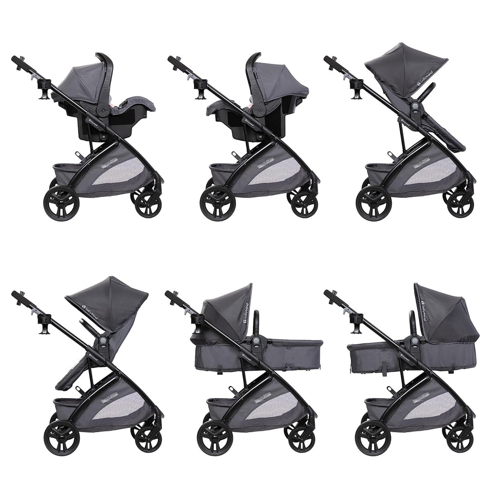 Baby Trend Passport® Switch 6-in-1 Modular Stroller Travel System with EZ-Lift™ Plus Infant Car Seat, Dash Pink