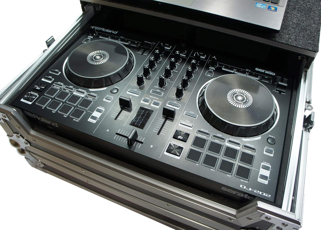 Harmony Audio HCDJ202LT Flight Glided Laptop Stand Dj Custom Case Compatible with Roland DJ-202 New