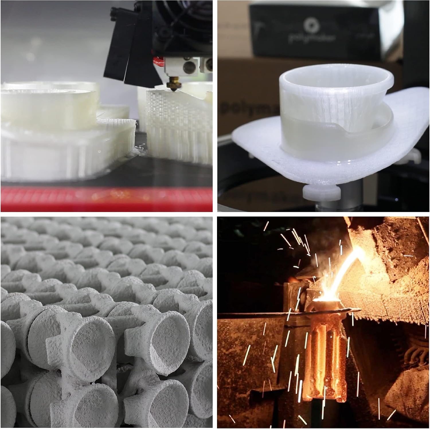 Polymaker PolyCast Filament 1.75mm for Investment Casting 3kg, 3D Printing Filament for Lost Wax Investment Casting, Similar to Wax Filament for Metal Casting Plaster Cleanly Burn Out