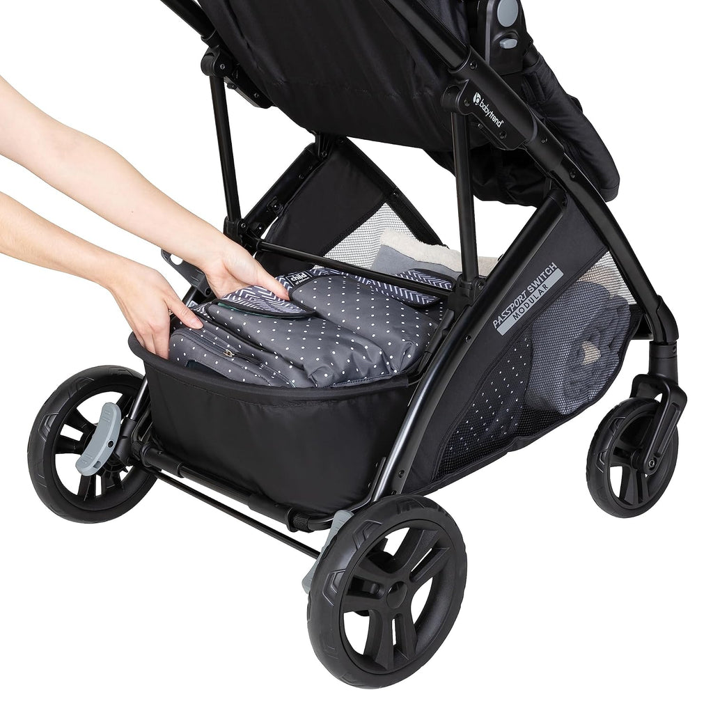 Baby Trend Passport® Switch 6-in-1 Modular Stroller Travel System with EZ-Lift™ Plus Infant Car Seat, Dash Black