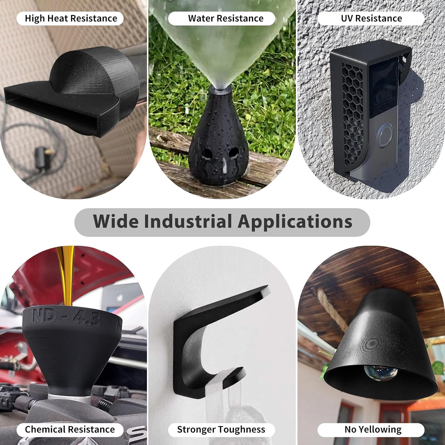 iSANMATE Black ASA Filament Bundle 10kg, UV & Weather Resistant 3D Printer Filament Perfect for Outdoor Functional Parts, for Bambu Lab 3D Printers,AMS,AMSLite, 1kgX10 Spool