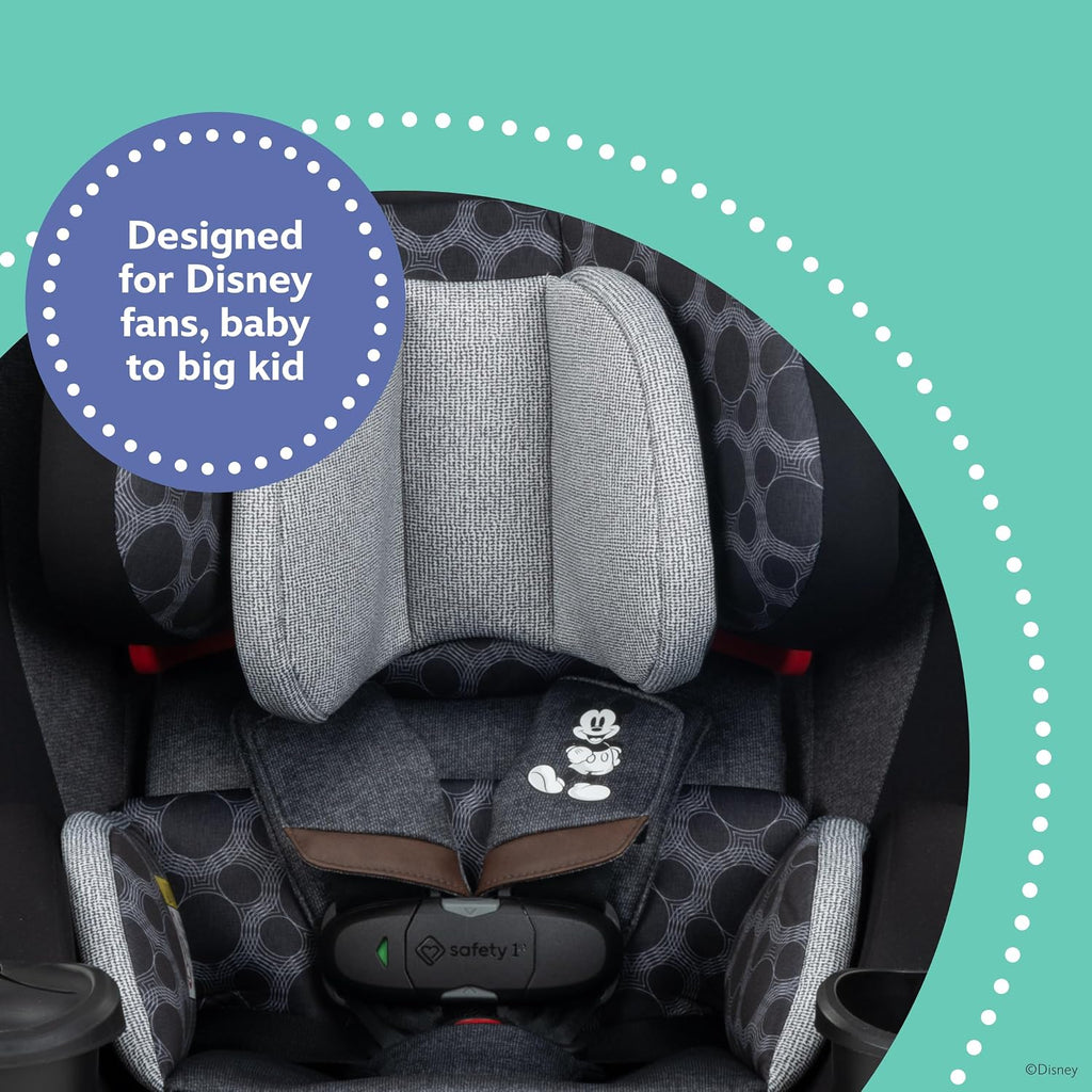 Disney Baby EverSlim 4-in-1 Convertible Car Seat, Vintage Mickey Mouse