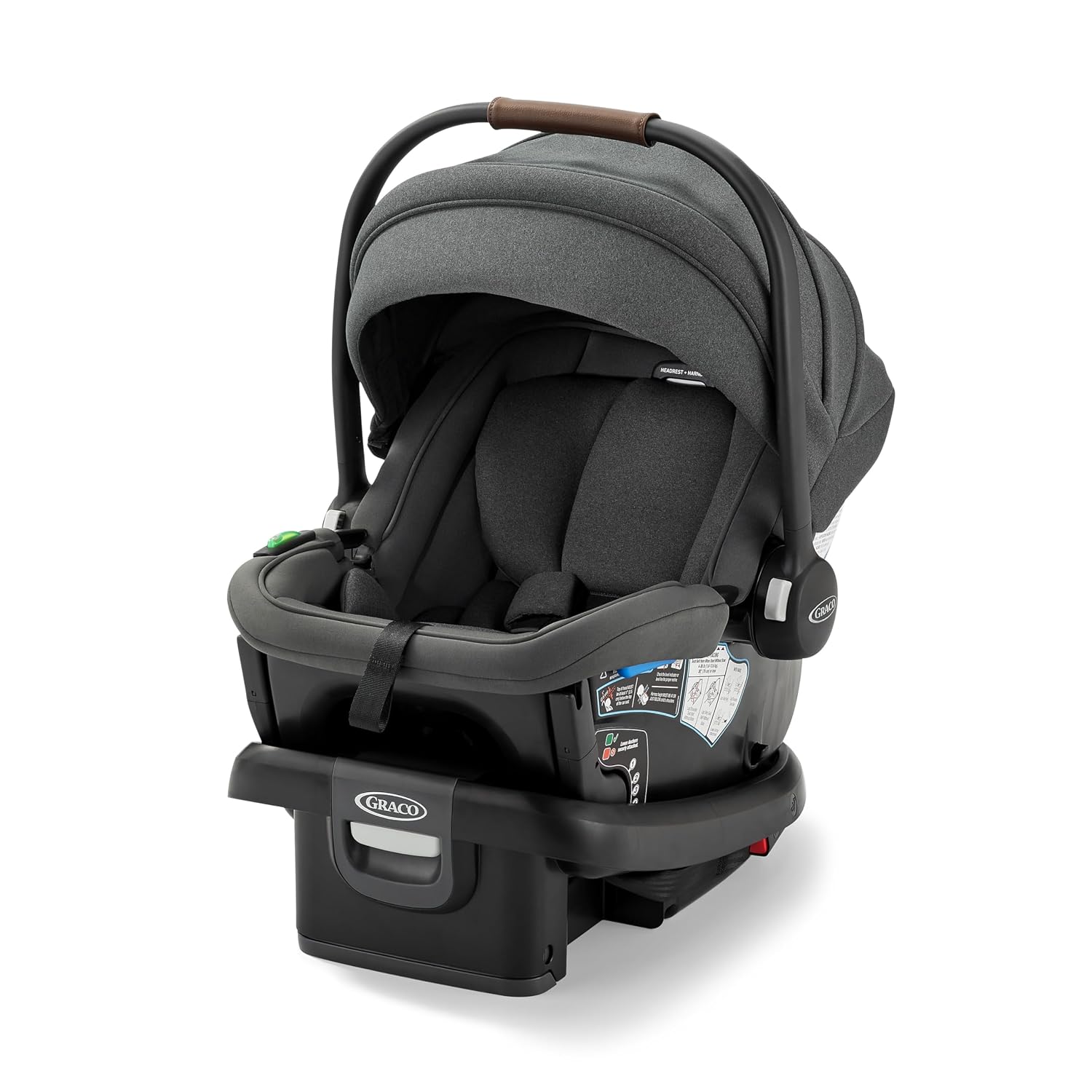 Graco® Gomax Infant Car Seat, Ace, Lightweight, Reclining Rear Facing Car Seat Installs with or Without a Base