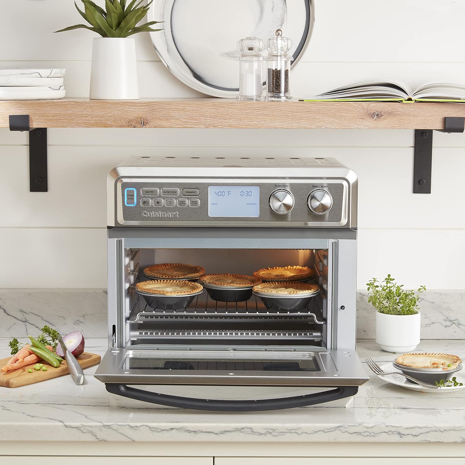 Cuisinart TOA-95C Digital AirFryer Toaster Oven, 0.95-cubic feet, Premium 1800-Watt Oven with Digital Display & Controls, XL Capacity, Intuitive Programming & Adjustable Temperature, Stainless Steel