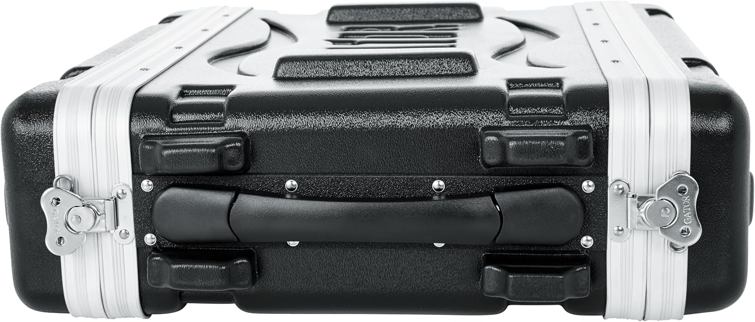 Gator Cases Lightweight Molded 2U Rack Case with Heavy Duty Latches; Shallow 14.25' depth (GR-2S)