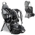 besrey Baby Backpack Carrier, Toddler Hiking Backpack with Safety 3-Height Seat, Adjustable Straps&Waist Belt, Foldable Frame Lightweight Large Capacity Child Carrier for Hiking (Silver Grey)