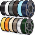 iSANMATE 12KG PETG Filament Bundle PETG Multicolor Pack 1.75mm 3D Printer Filament,for Bambu 3D Printers Black White Grey Skin Chocolate Brown Army Green Transparent Navy Blue Sky Blue Yellow Orange